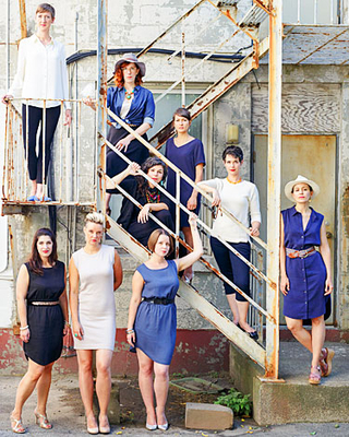 Lorelei Ensemble on a staircase