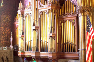 The organ at Trinity on the Green Church by Len Levasseur