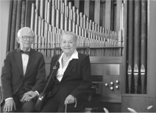 William and Loyde Ortel with the Flentrop Organ