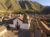 Drone photo of the Church of Huaro, Peru